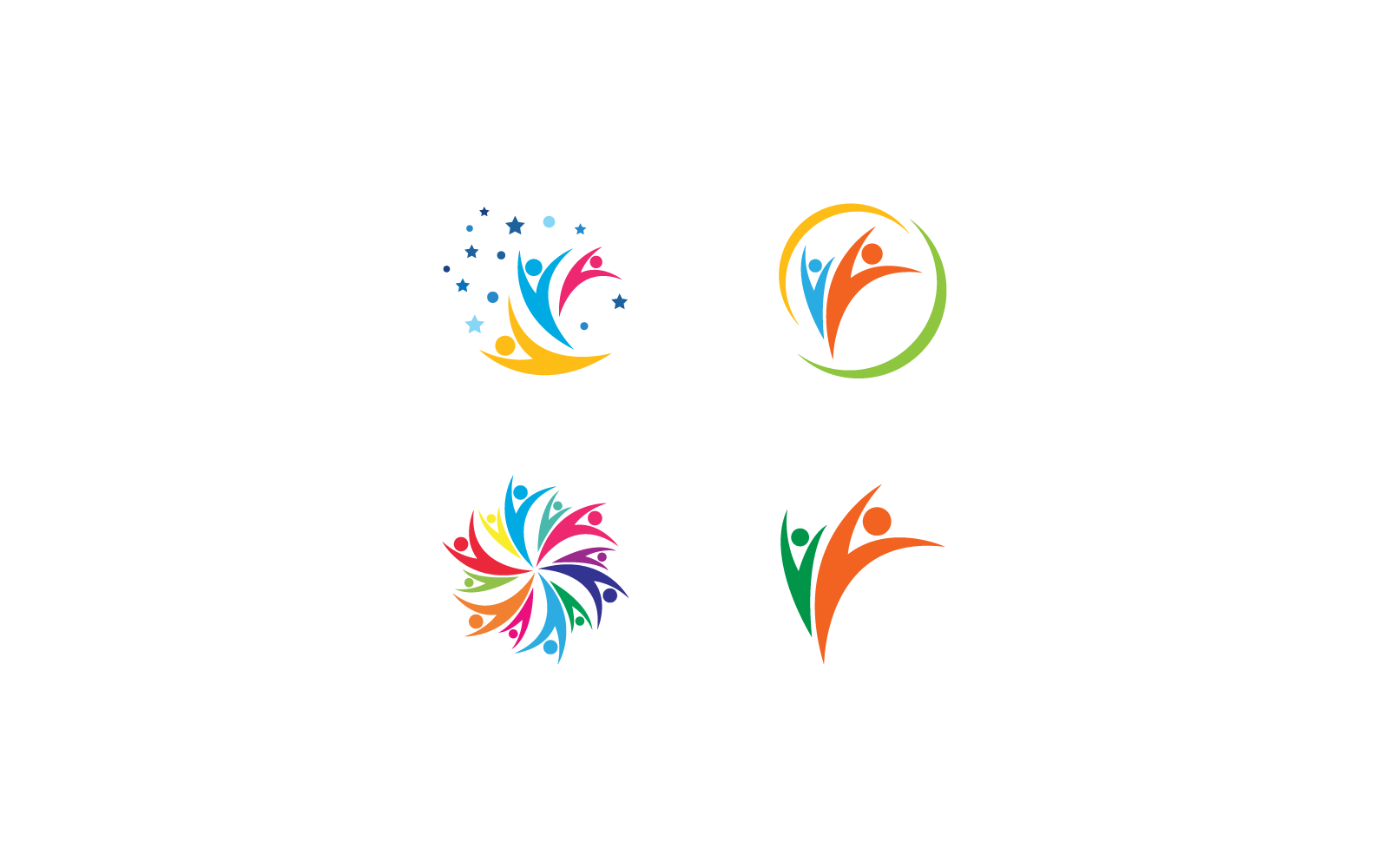 Modello di logo di comunità, rete e icone sociali