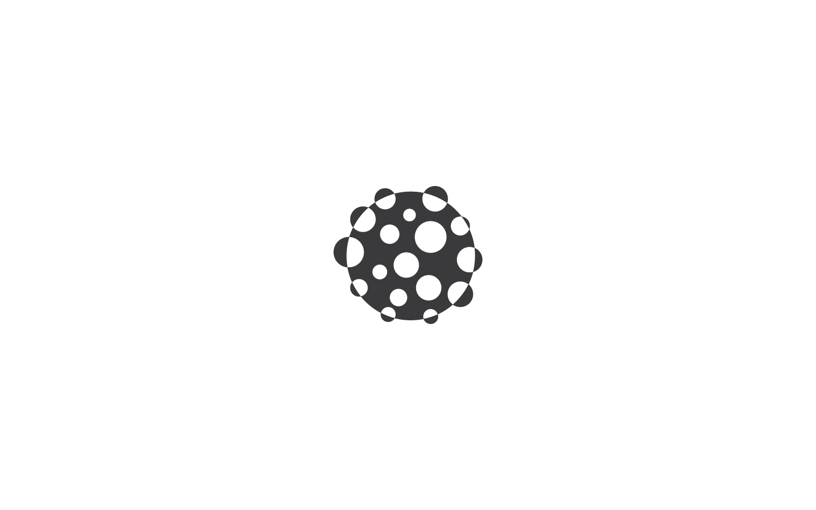 Vorlage für bakterielles Probiotikum-Symbol, Vektorgrafik