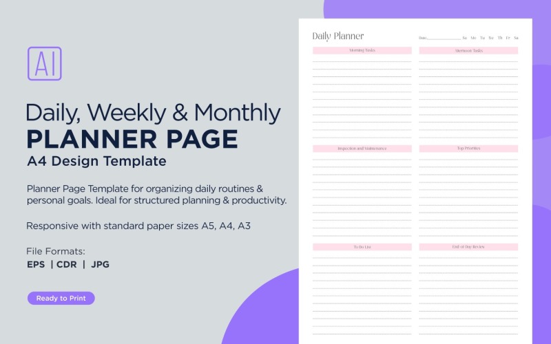 Generic Daliy Planning Pages Planner Template 41