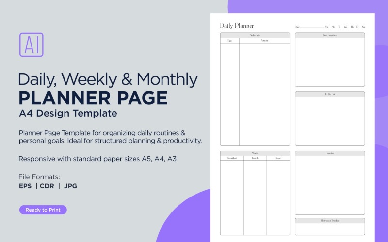 Generic Daliy Planning Pages Planner Template 71