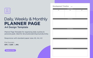 Generic Development timeline Planning Pages Planner Template 19