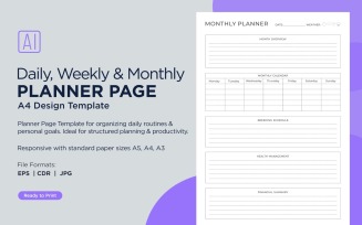 Generic Monthly Planner Planning Pages Planner Template 93