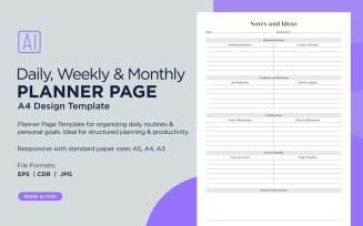 Generic Notes and Ideas Planning Pages Planner Template 30