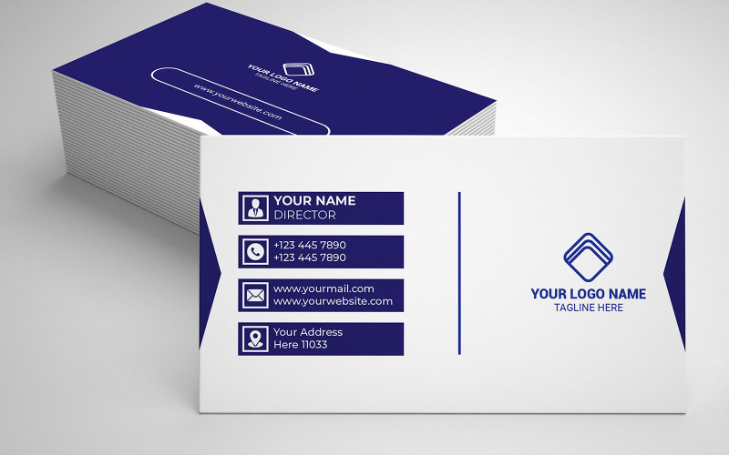 Business Card for Visiting Card Template Corporate Identity