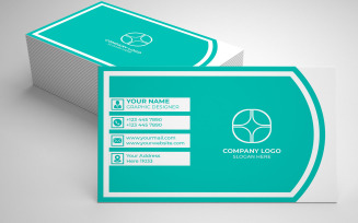 Clean and simple horizontal business card Corporate Identity