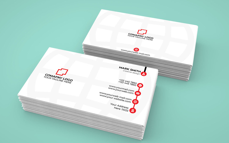 Modern and Clean Business Card Design (220) Corporate Identity