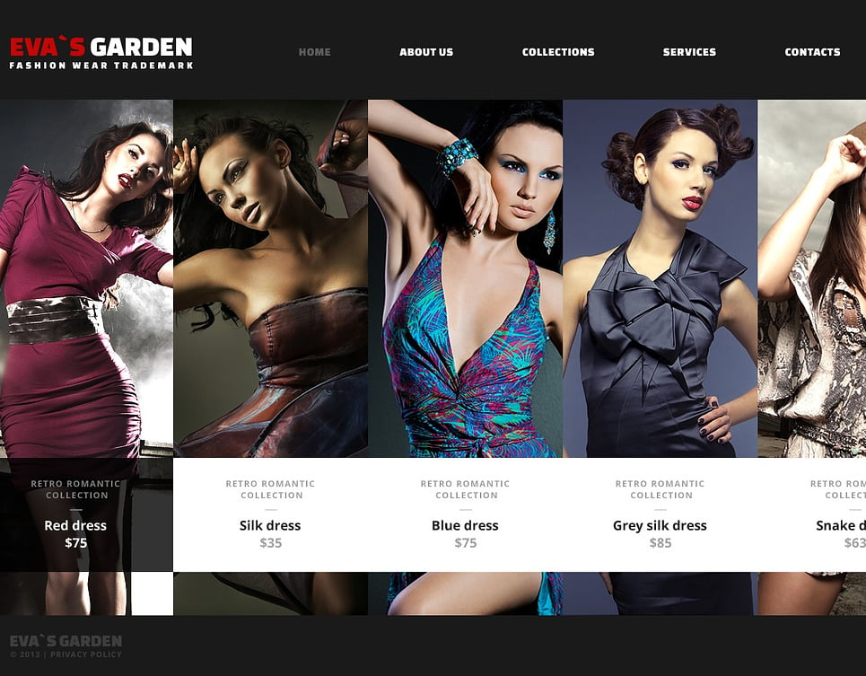 Fashion Wear Website Template 43865 by WT Website Templates