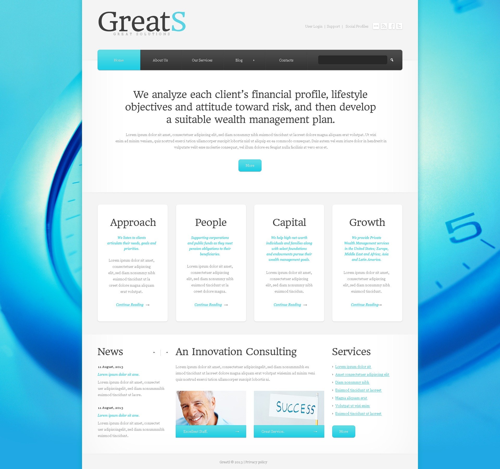 Accounting Website Website Template 43882