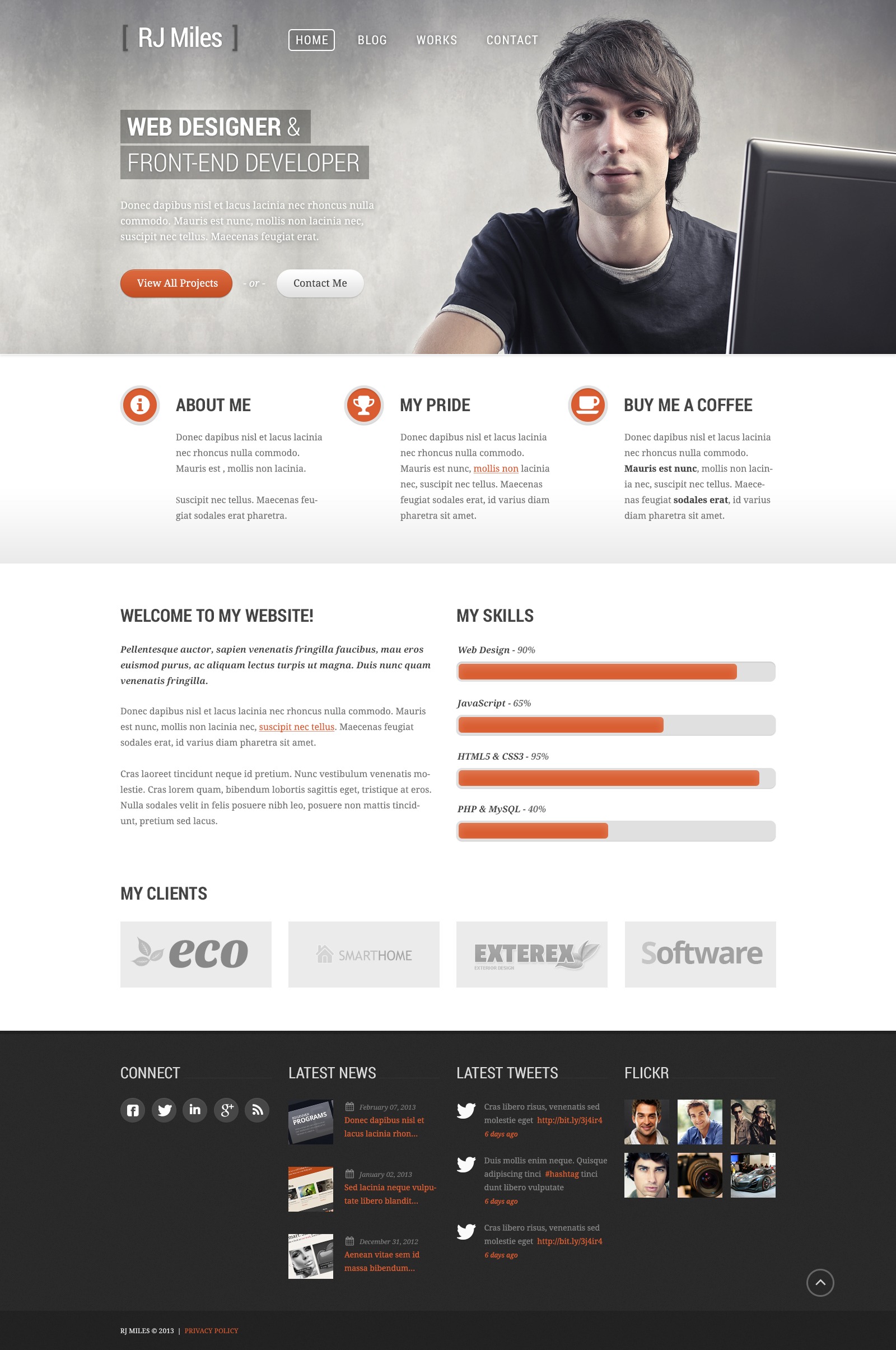 Tema De WordPress "Designer Portfolio" #43885 - captura de pantalla