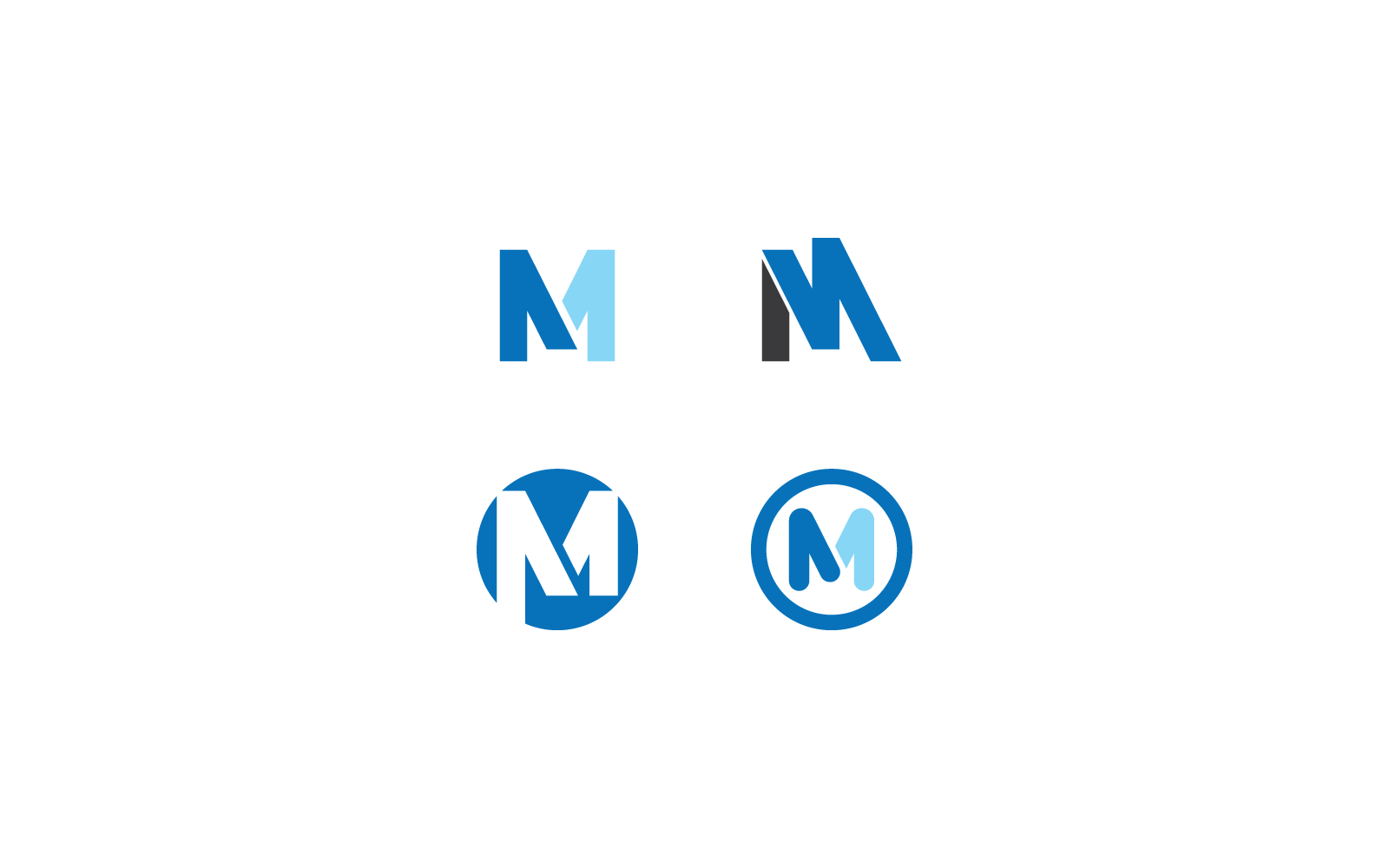 M Letter Template Vector logo Illustration