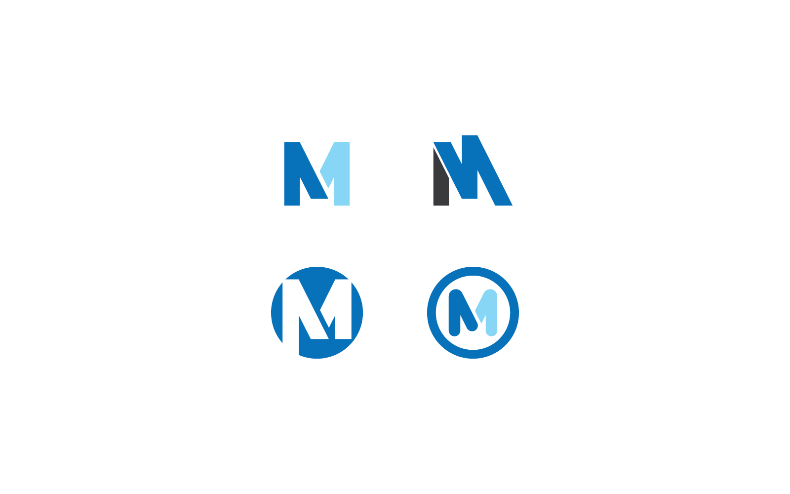 M list szablon wektor logo ilustracja