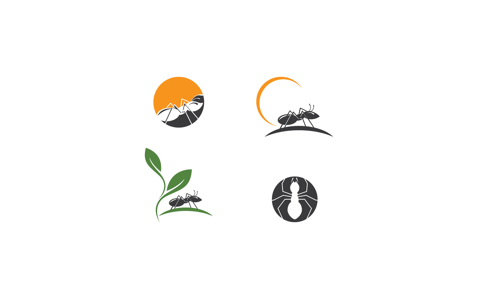 Ameise-Logo, flache Design-Vorlage, Vektorillustration
