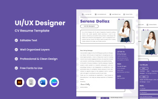 Creative CV Resume UI UX Designer V4