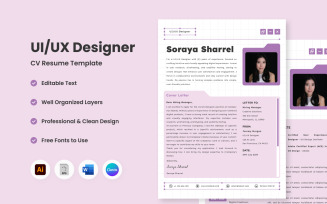 Creative CV Resume UI UX Designer V5