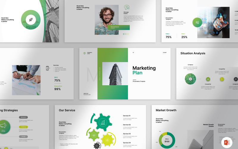 Digital Marketing Plan Presentation Template PowerPoint Template