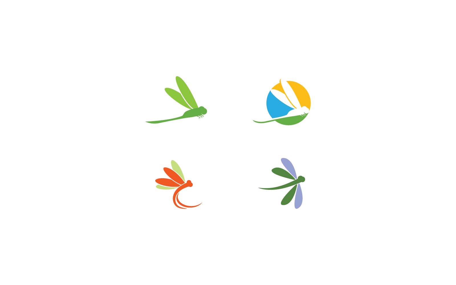 Dragonfly logo vector template illustration