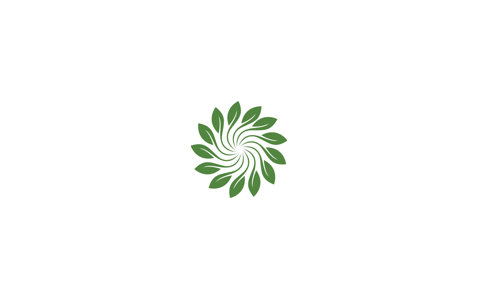 Green leaf logo ecology illustration element vector