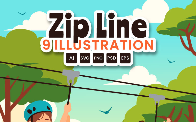 9 Zip Line Activity Illustration