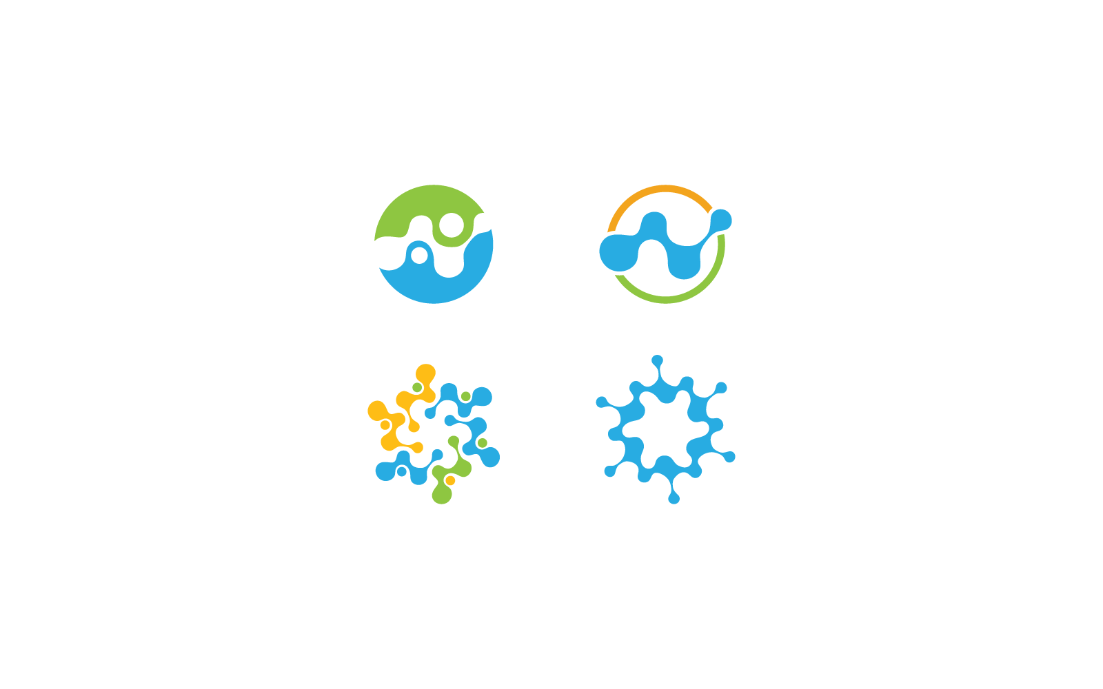 Molecule logo icon vector design template