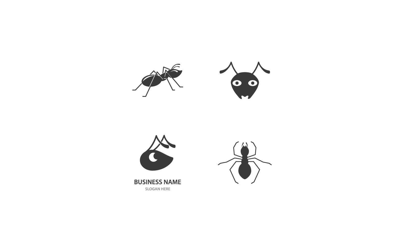 Szablon projektu ilustracji wektorowych logo mrówki