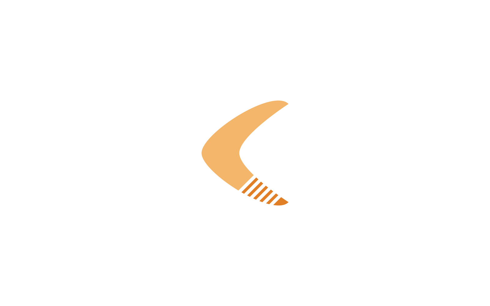 Boomerang illustration vector logo flat design