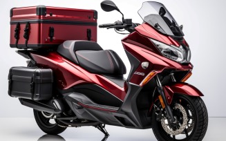 Dark Red Color Delivery bike Scooter 76