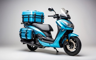 Light Blue Color Delivery bike Scooter 91