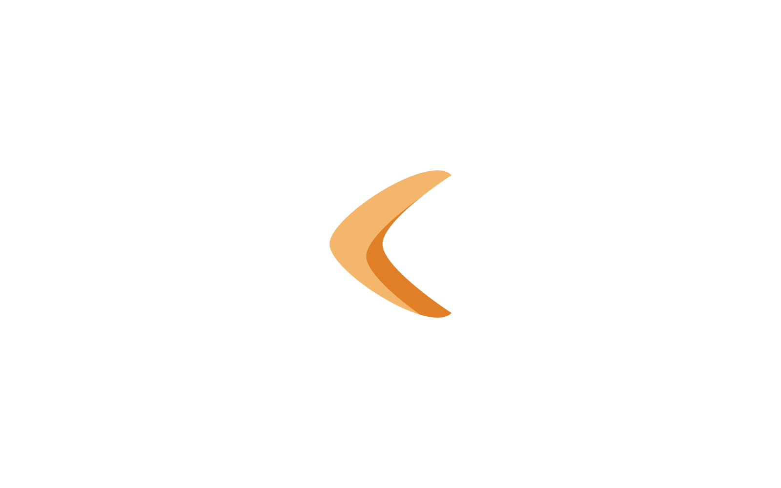 Boomerang logo illustration vector flat design icon