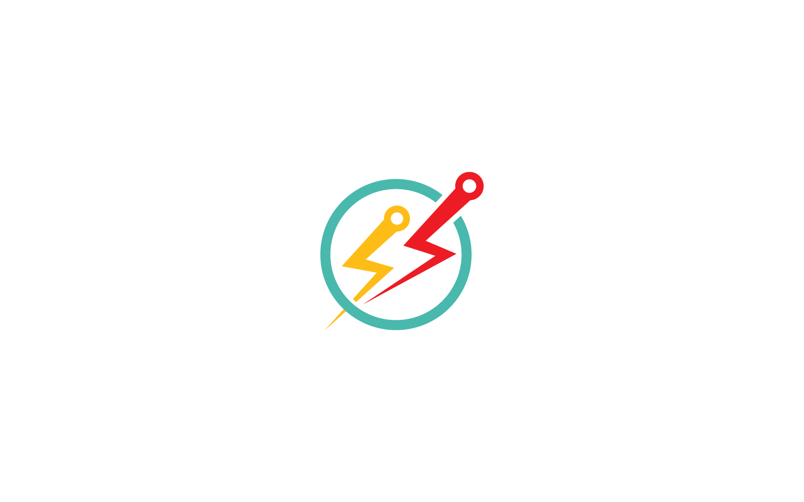 Circuit technologie logo platte ontwerp vector