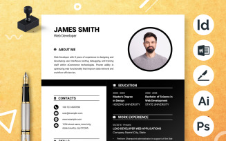 CV Design Template for Web Developer