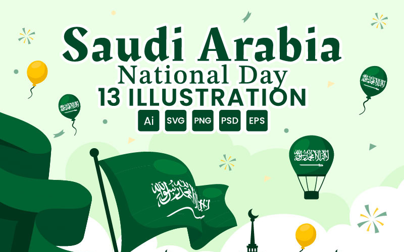 13 National Day of Saudi Arabia Illustration