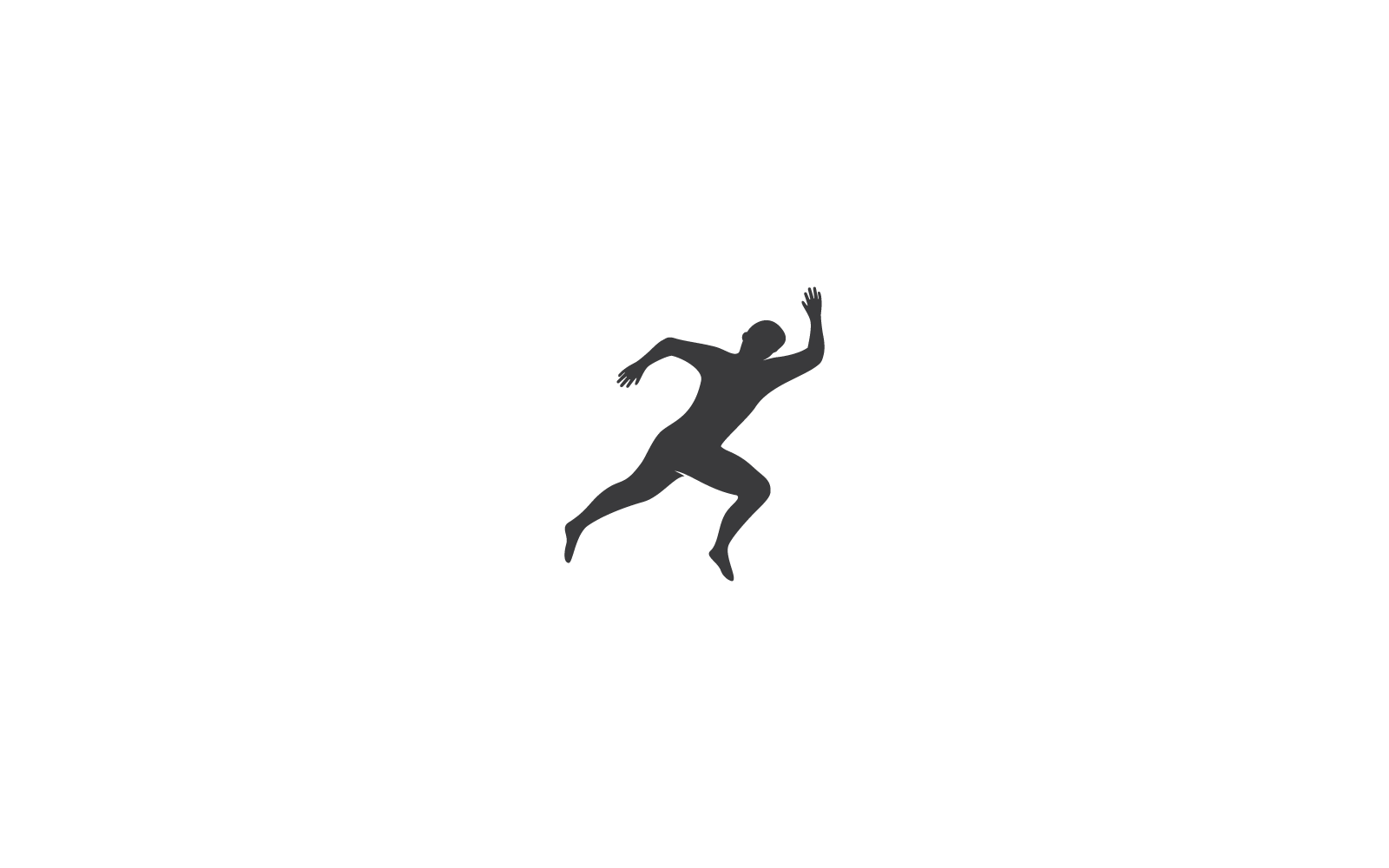 Running people silhouette illustration vector template