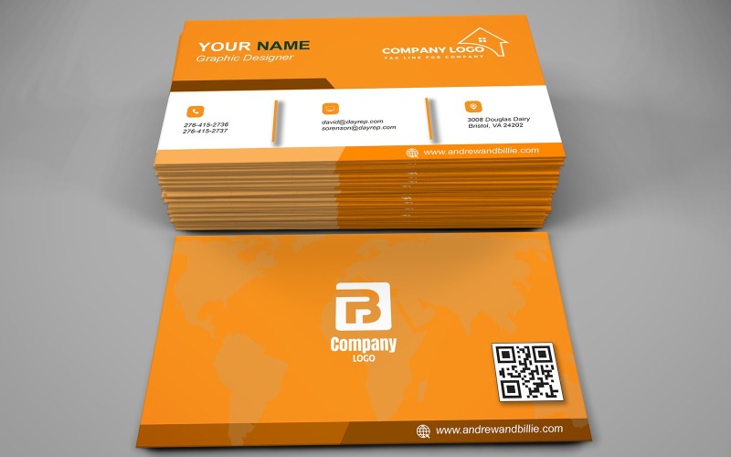 Visiting Card Template with Customizable Designs - 342 Corporate Identity