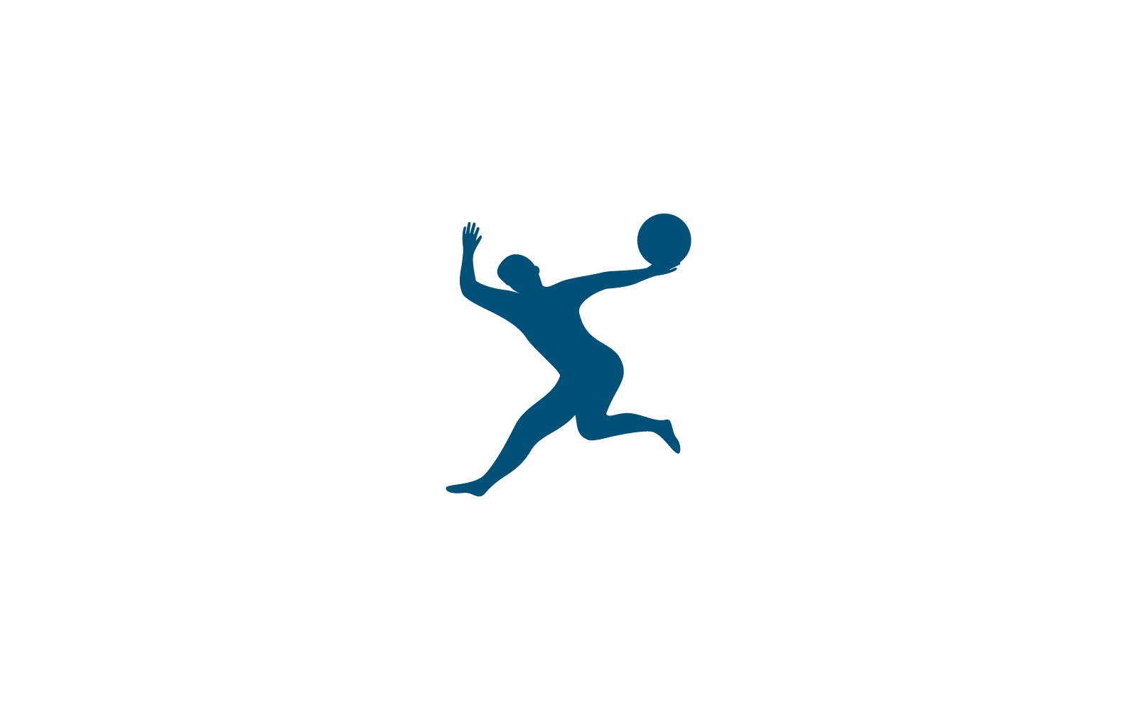 Basketball player jumps logo vector