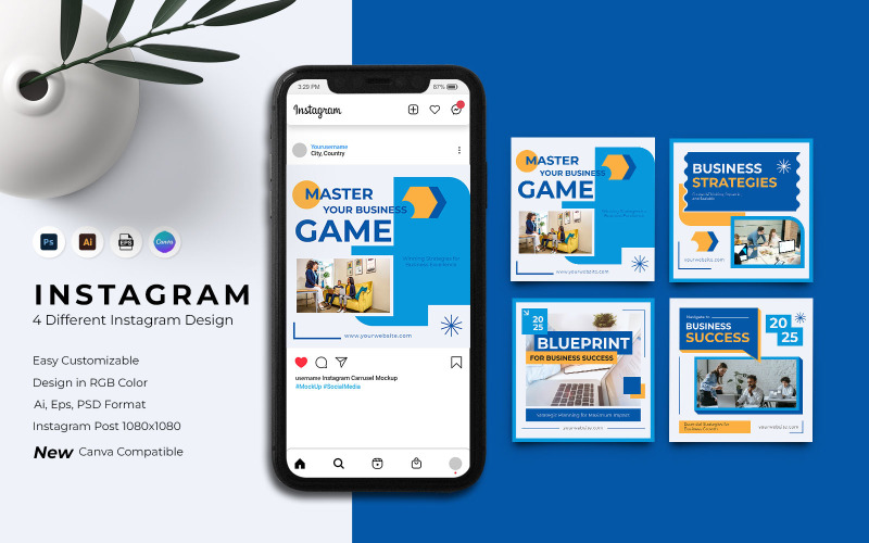 Business Instagram Post Template 4 Social Media