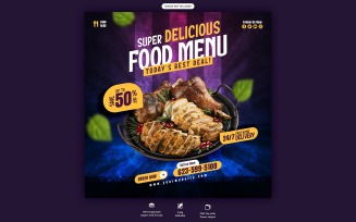 Delicious Burger Food Menu Template