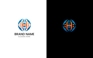 Global letter H company logo-08-256