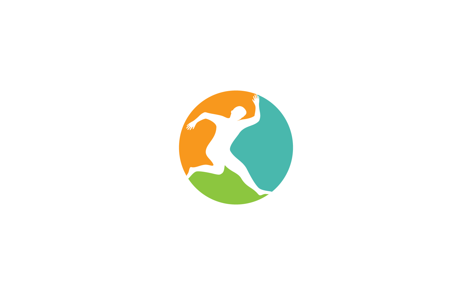 Lopende mensen silhouet vector ontwerpsjabloon