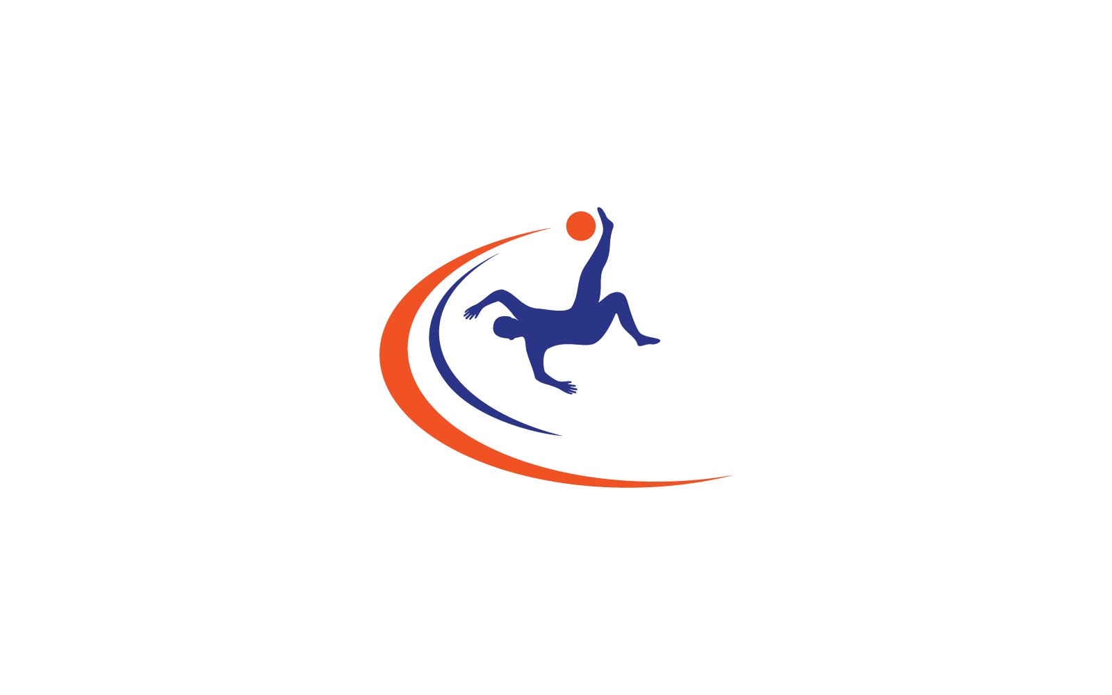 Modelo de design de ilustração vetorial de logotipo de esporte de futebol