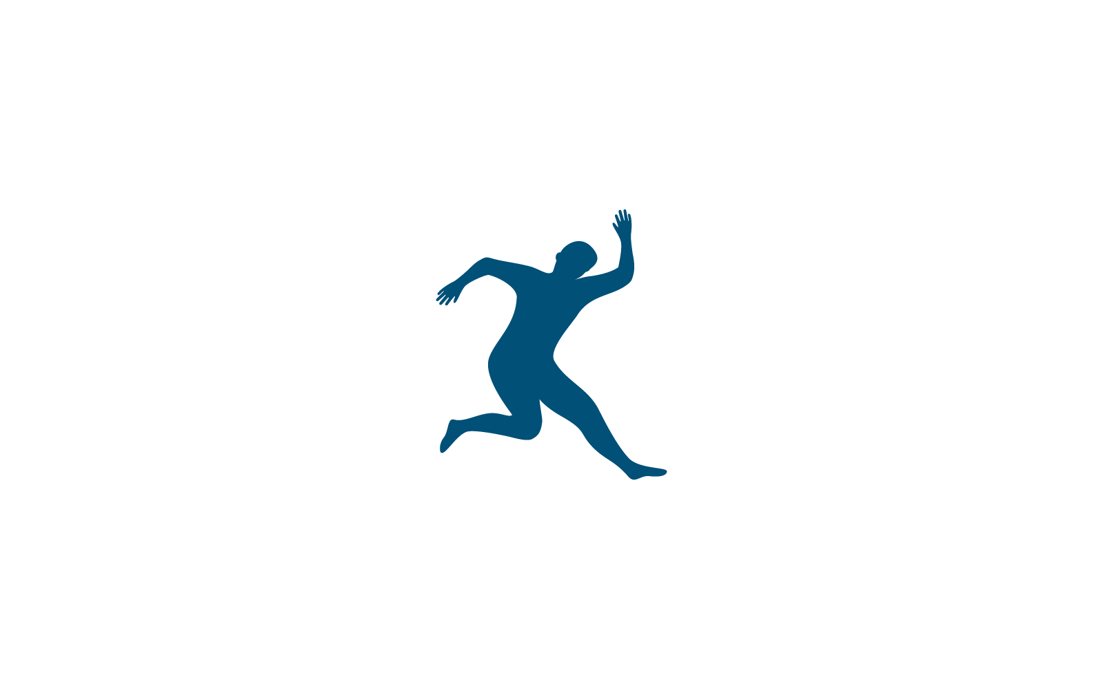 Running people silhouette flat design illustration template