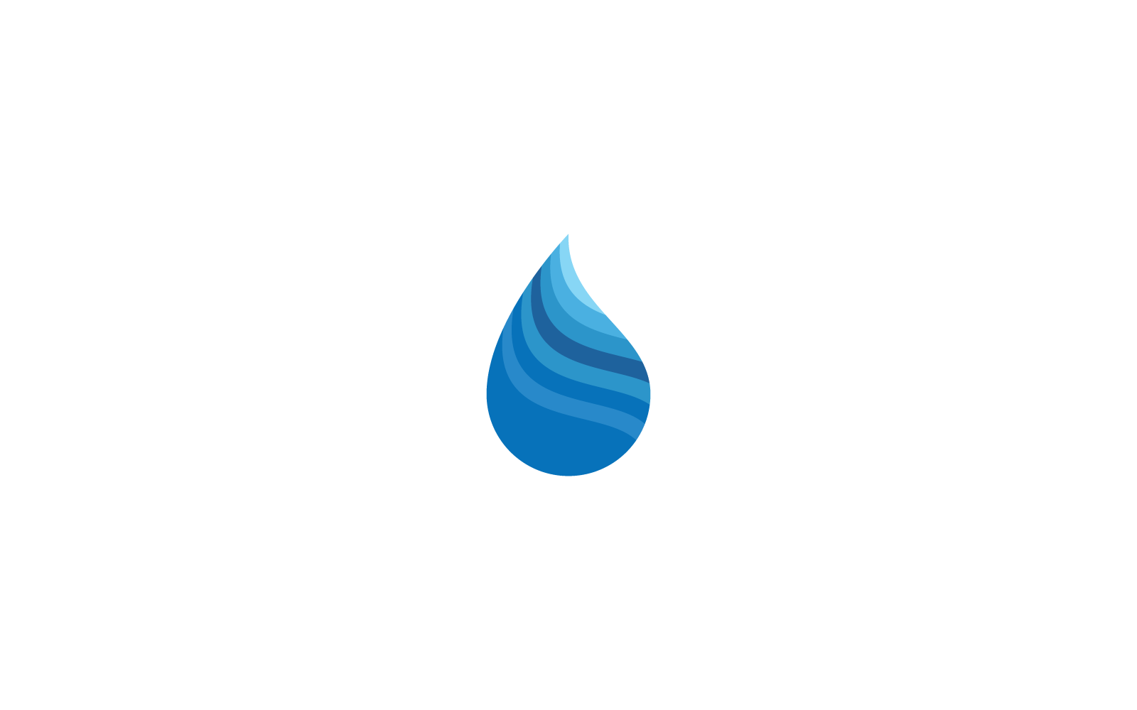 water drop Logo flat design vector illustration