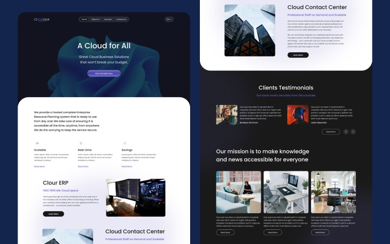 CLD Desk - Cloud Storage PSD Template