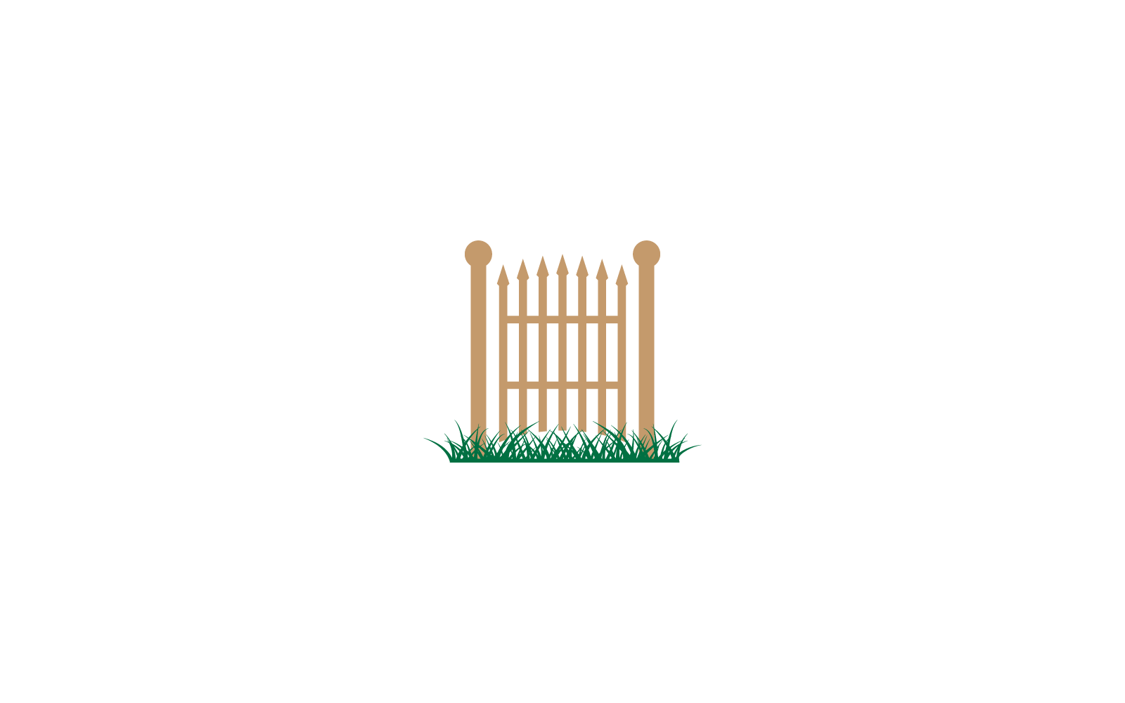 Fence logo icon template illustration flat design Logo Template