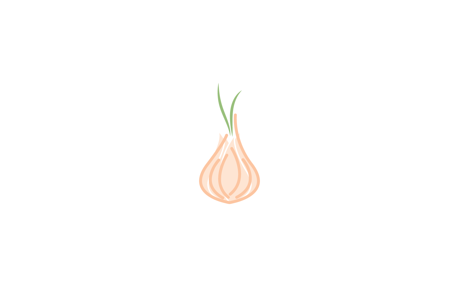 Garlic illustration design logo icon vector template