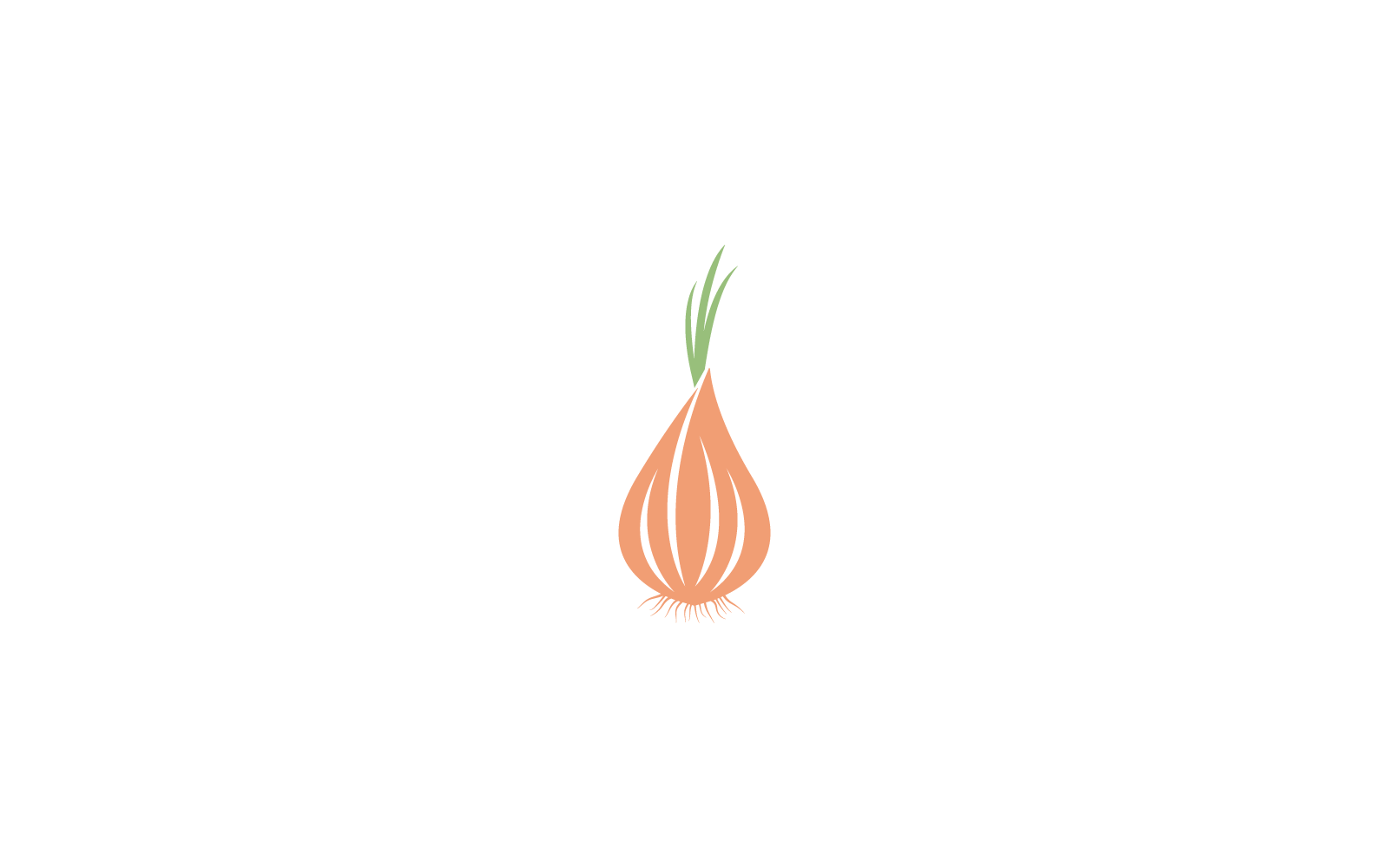 Garlic illustration icon vector logo flat design