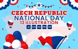 13 Czech Republic National Day Illustration