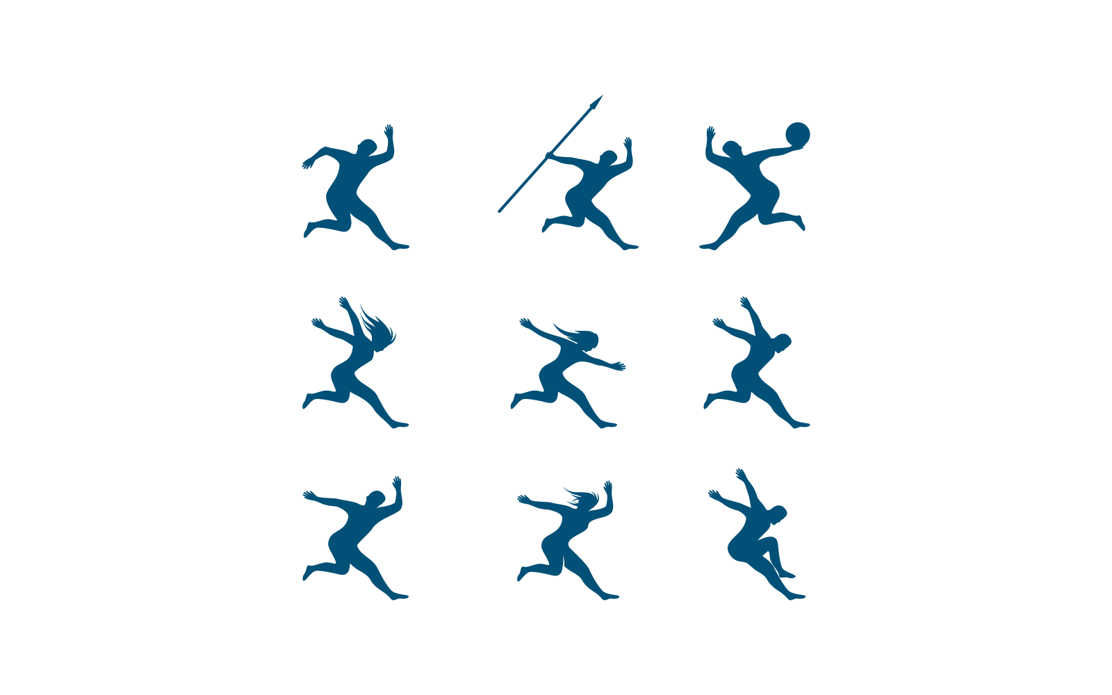 Modèle vectoriel d&amp;#39;illustration de silhouette de personnes actives