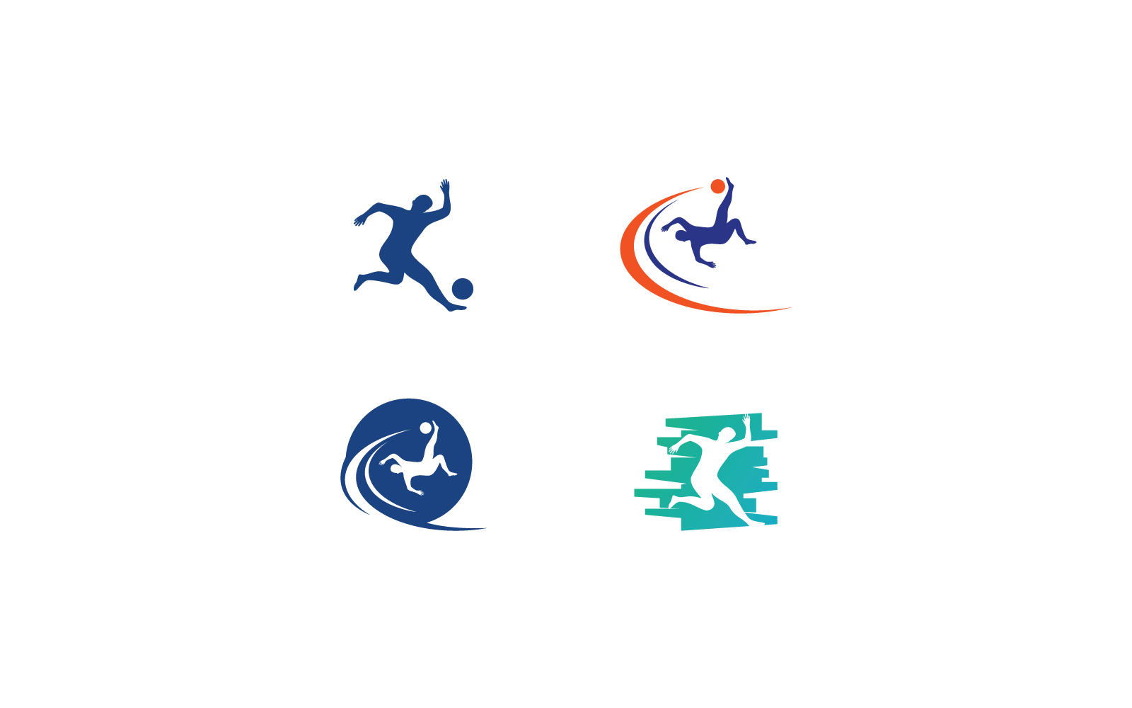 Modelo de design de ilustração de logotipo de esporte de futebol