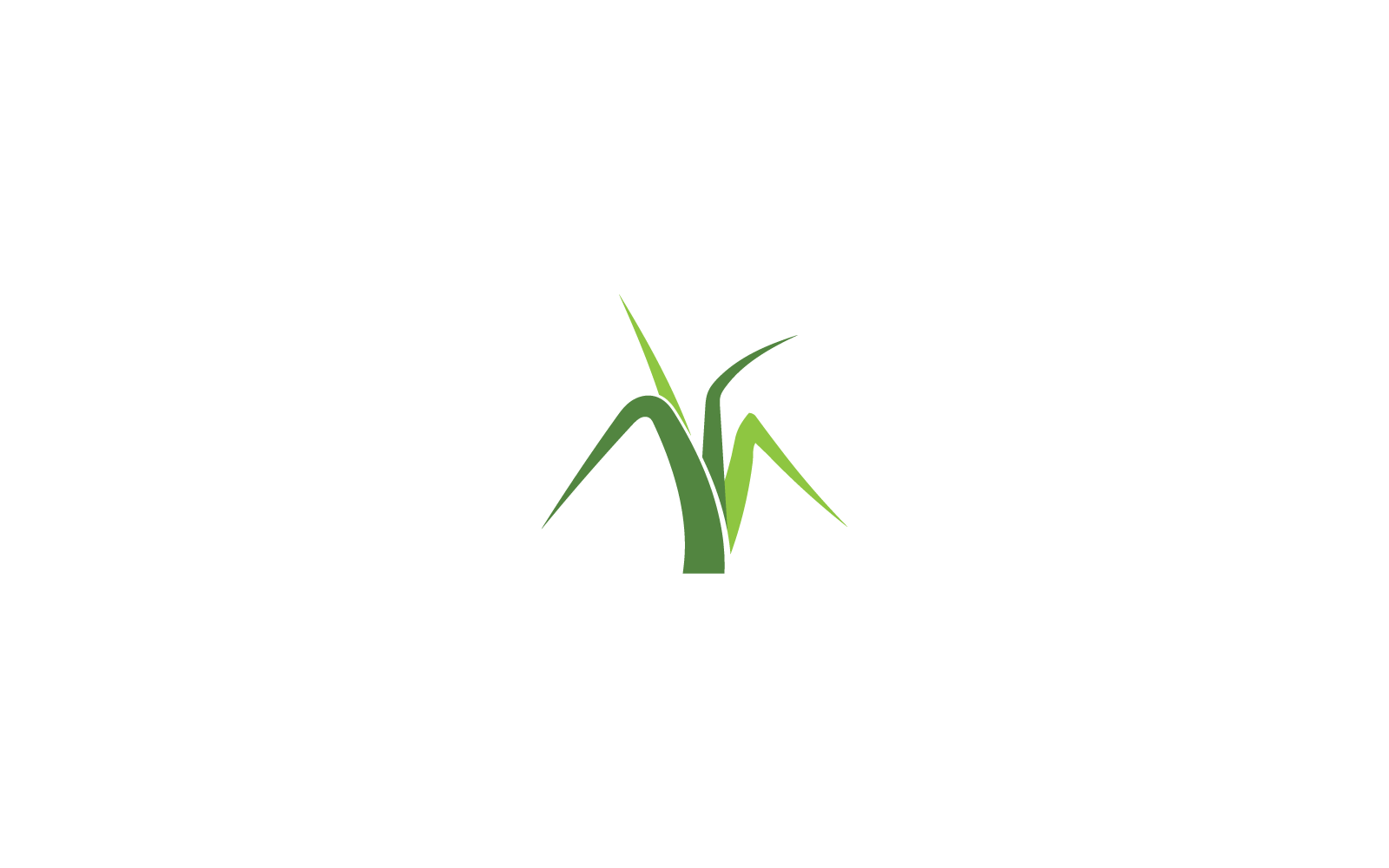 Natural Grass ilustration logo vector icon