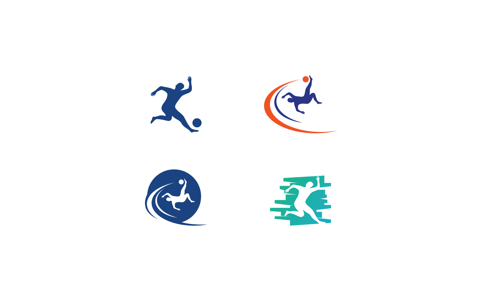 Soccer sport logo illustration design template